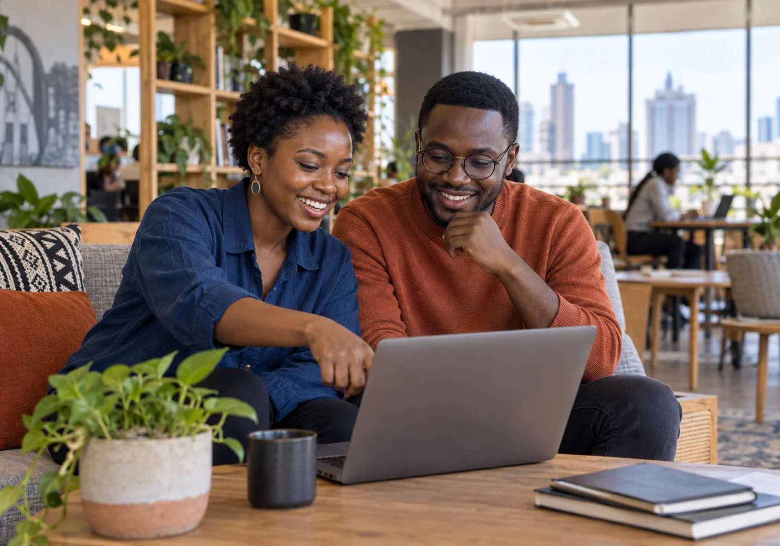 Two Kenyan developers exploring their next hackathon together
